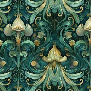 Shrooms Inspired Art Nouveau-3