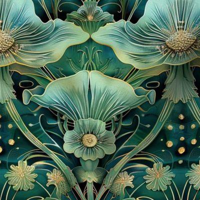 Shrooms Inspired Art Nouveau-7