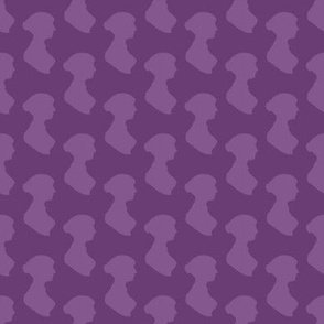 Jane Austen Silhouette Mauve Purple