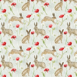 Hare & Poppies, small scale