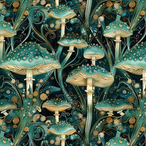 Shrooms Inspired Art Nouveau-16
