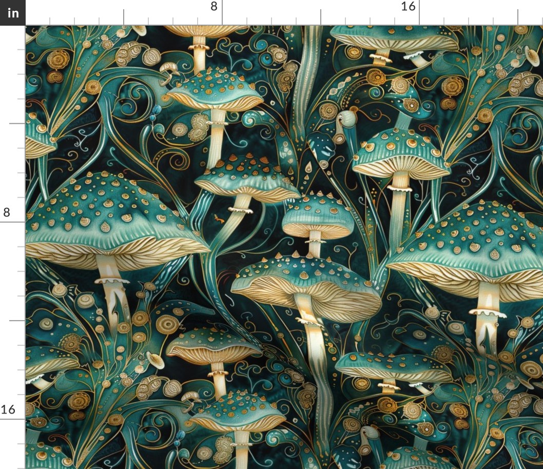 Shrooms Inspired Art Nouveau-16