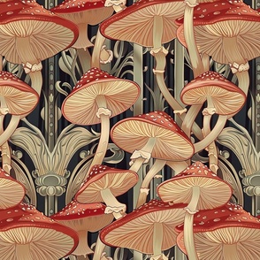 Shrooms Inspired Art Nouveau-17