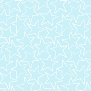 Small // Chalky Stars on Teal Blue