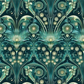 Shrooms Inspired Art Nouveau-31
