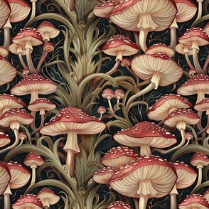 Shrooms Inspired Art Nouveau-33