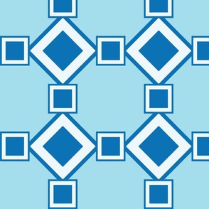 square pattern  blue