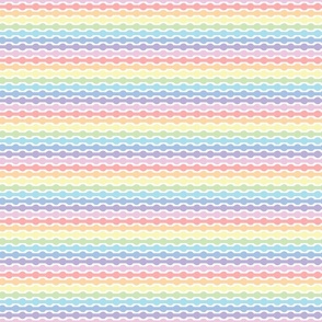 Geometric Stripes in Pastel Rainbow Colors: Red, Orange, Yellow, Green, Blue, Indigo, Purple and Pink - Mini