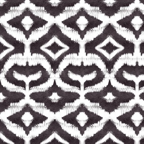 Monochrome Ikat Mirage In black and whiute