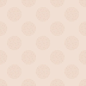 Geometric Dots Within Polka Dots With Benjamin Moore Paint Colors: Head Over Heels and Apricot Beige - Medium