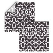 Ink Ikat Symmetry In black and white