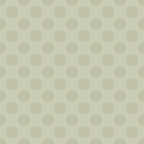 Geometric Dots Within Polka Dots With Benjamin Moore Paint Colors: Soft Fern and Rosemary Sprig - Small