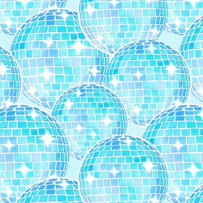 Sparkling Disco Balls - extra large - icy blue