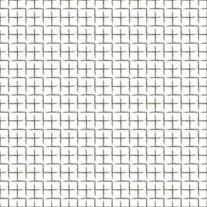 Dark Green On White Grid