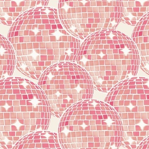Sparkling Disco Balls - extra large - pink blush 