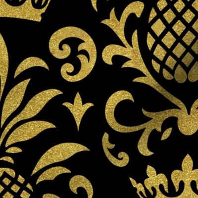 Royal Pineapple Elegance Gold Black