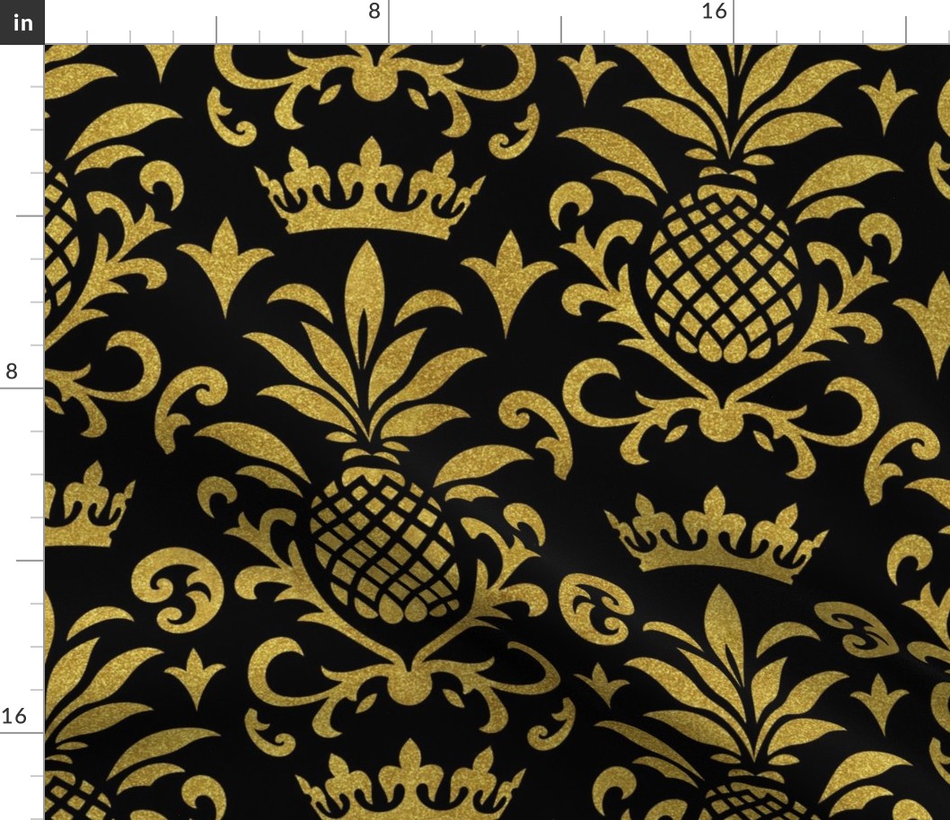 Royal Pineapple Elegance Gold Black