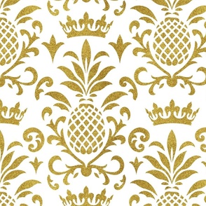 Royal Pineapple Elegance Gold White