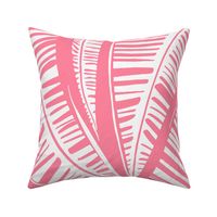 Serene Palm Leaves,  extra large scale Pink and White