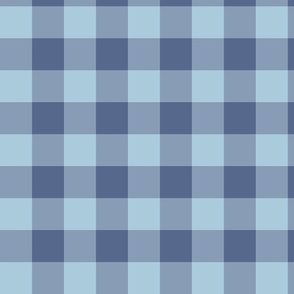 Gingham Check Plaid - muted blue color palette