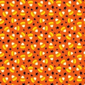 XS Candy corn, stars tossed on orange 