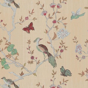 Chinoiserie Birds and Butterflies Camel