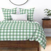 Fresh Green and White Gingham Check Pattern, Jumbo