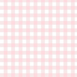Soft Pink and White Gingham Check Pattern, Large