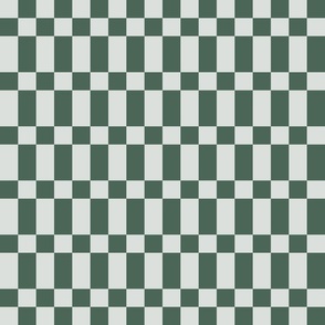 Checkered Wallpaper for Midcentury Modern Home Decor & Fabric in Green