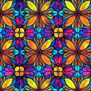 Mosaic Floral Stained Glass
