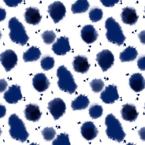 S Blue White Gold Ink Splodges Splatters Marks inky paint drips