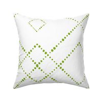 Geometric Squares Overlapping Large Scale White Green Organic dots
