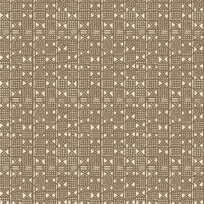 sketched geometric mud cloth in light brown extra small repeat