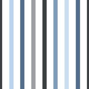 Small Woodsy Winter Bear Baby Nursery Coordinate Vertical Stripes