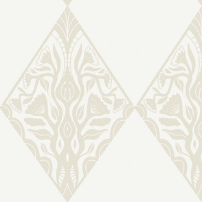 Medium - art deco diamonds, textured modern floral harlequin diamond wallpaper