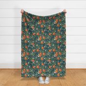 Orange Blossom - Deep Blue, Large Scale