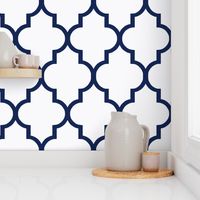 Navy Quatrefoil