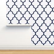 Navy Quatrefoil