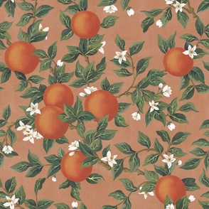 Orange Blossom - Terracotta, large Scale