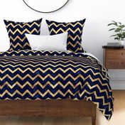 Chevron in Cobalt and Gold