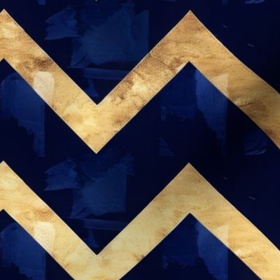 Chevron in Cobalt and Gold