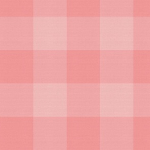 Rose Pink Checked Plaid in Deep Blush Pink - Large - Rose Pink Gingham, Fall Plaid, Farmhouse Plaid