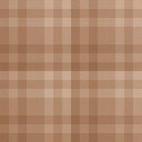 Brown Plaid in Deep Cocoa Brown - Medium - Masculine Plaid, Cabincore Plaid, Brown Flannel