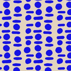 lines + dots in french ultramarine blue