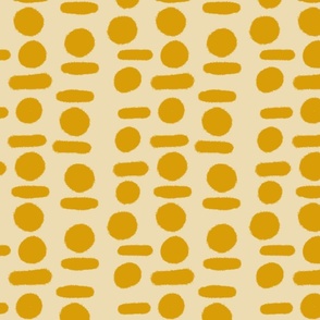 lines + dots on marigold yellow