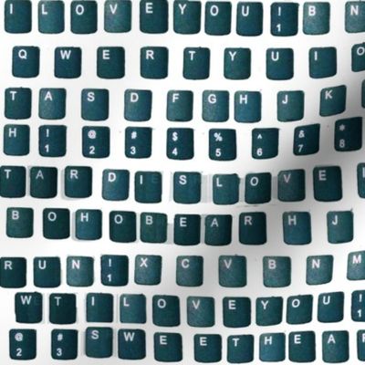 Teal Keyboard |  Typing Keys | Text | Words