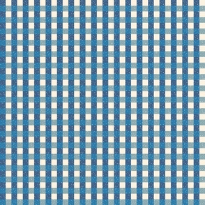 Grandmillennial Elisabeth - Gingham | Blue Teal and Cream | 3'