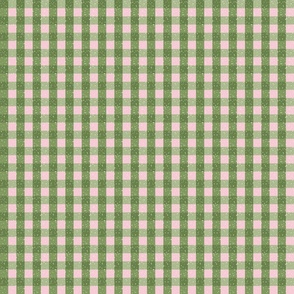 Grandmillennial Elisabeth - Gingham | Green and Pink | 3'