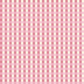 Grandmillennial Elisabeth - Gingham | Pink and Cream | 3'