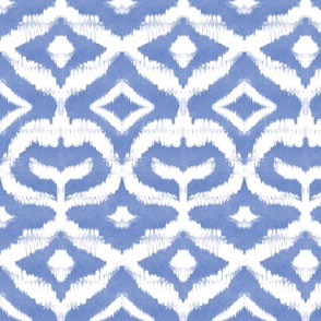 Monochrome Ikat Mirage In Cornflower Blue